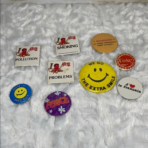 Vintage pins buttons Nikry Novelties I hate devil - Picture 2 of 8